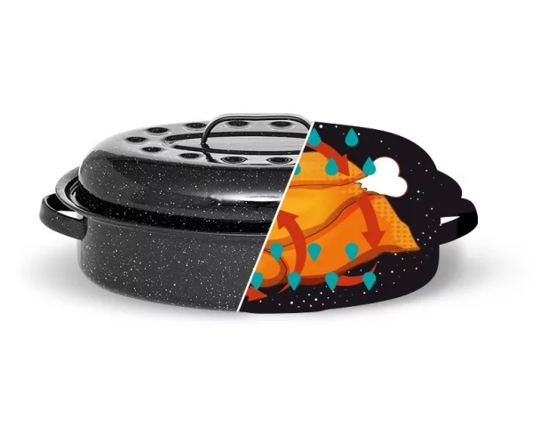 Cocotte En Acier émaillé COOKUP XL 3,5L - Noire, Anti-adhésive, Compatible Induction Et Lave-vaisselle