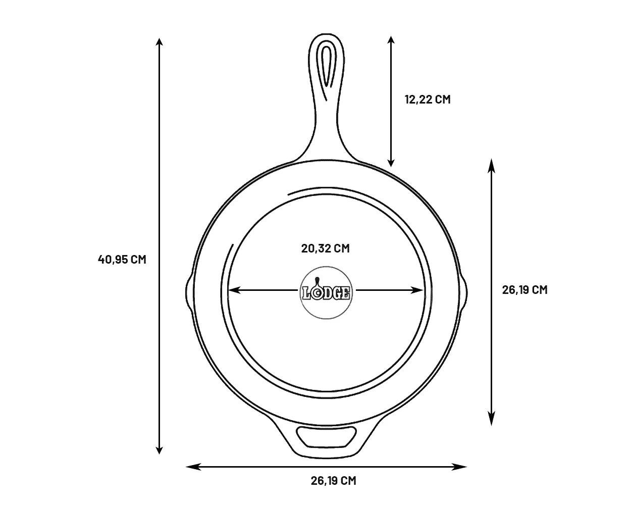 Lodge Cocotte 3L + Poêle 26cm 2en1 Fonte - Tous Feux Made In USA