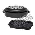 Cocotte Roaster Américaine + Set 3 pièces - Graniteware