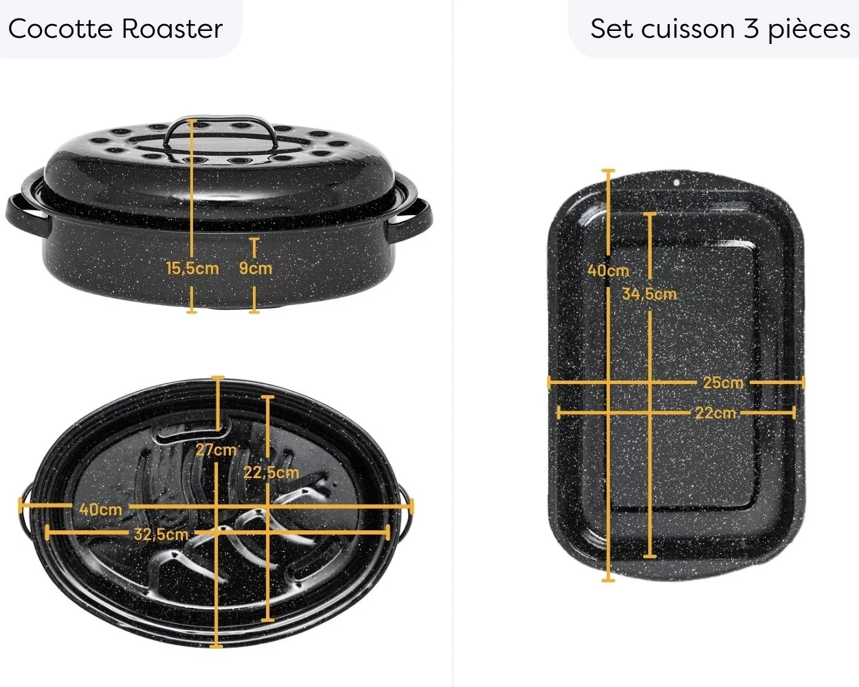 Cocotte Roaster Moyen Modèle Livraison Gratuite Graniteware