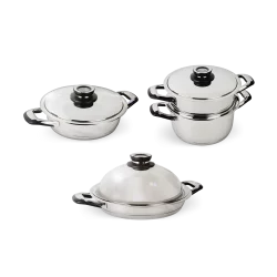 Batterie De Cuisine Induction KARL HAUSMANN - Lot 4 Casseroles Inox Avec Couvercle Thermomètre
