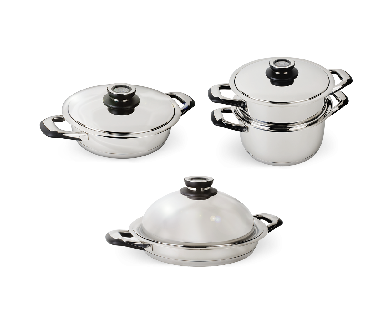 Batterie de cuisine induction en inox 18/10 "Trois Étoiles"