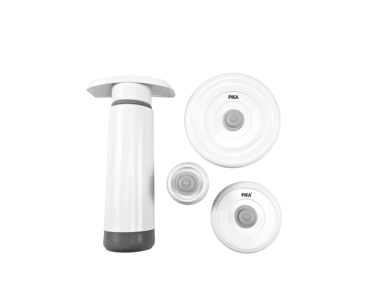 Starter Kit de conservation sous vide : pompe + bouchon + 2 couvercles - PIKA