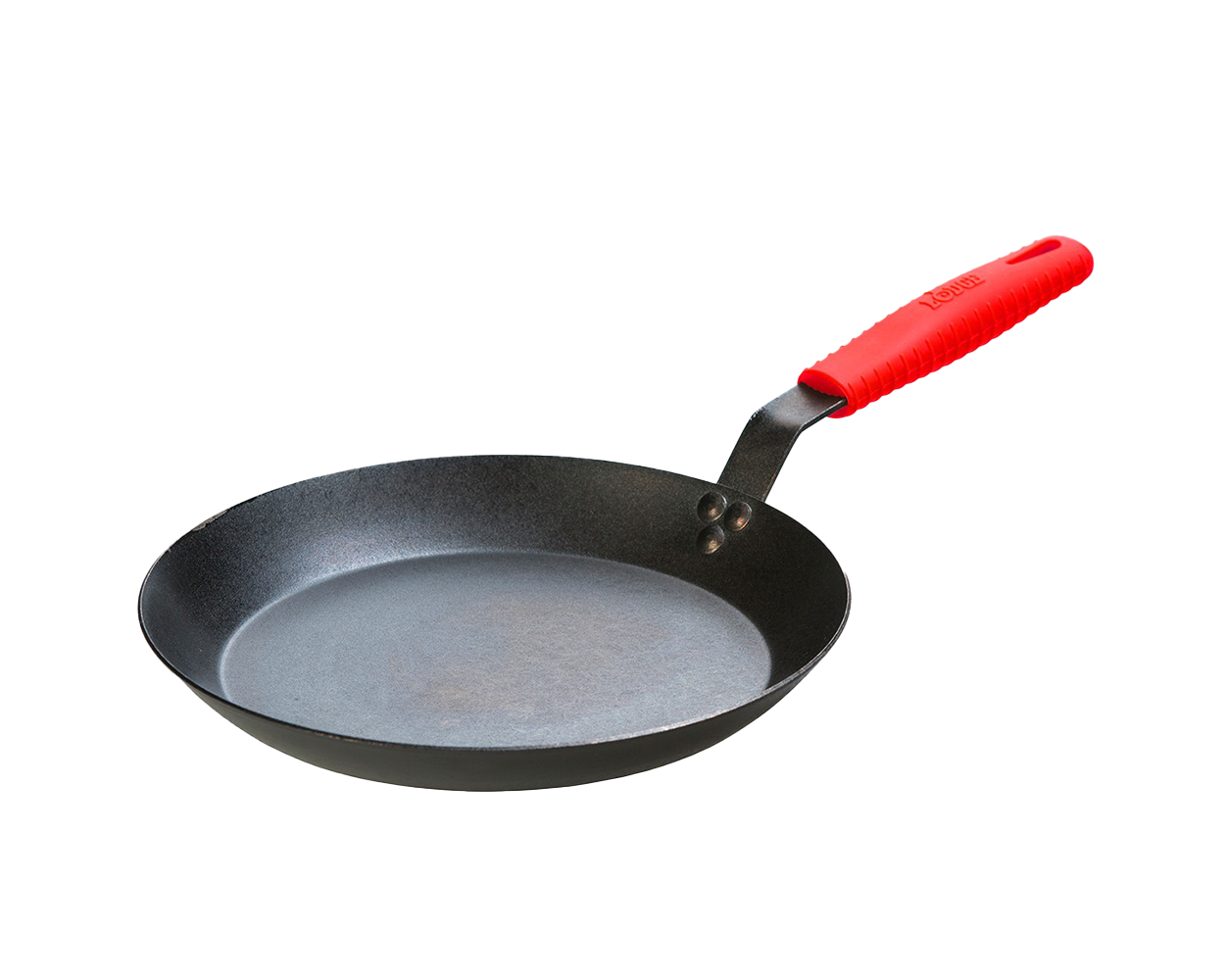 Poêle à griller en acier brute 30cm + poignée