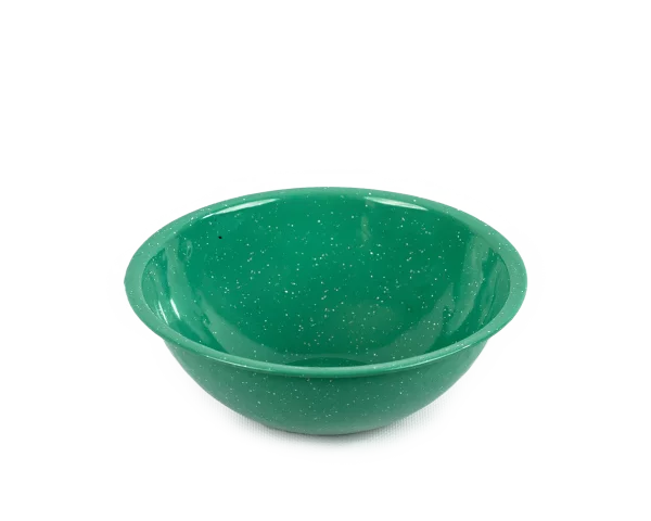 Grand bol pour soupe en acier émaillé - vert - 18cm