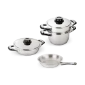 Batterie de cuisine induction en inox 18/10 "La quotidienne" - Ecovitam