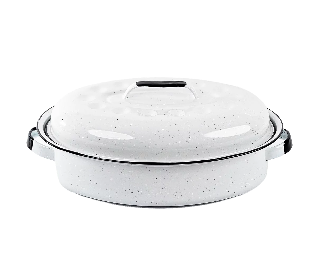 Cocotte Roaster Américaine - Blanc - Format 40 x 27 x 15cm