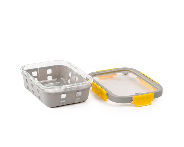 Praknu Boîte Conservation Alimentaire en Verre - Lot de 4 - Avec Couvercle  - Hermétiques & Empilables - Sans BPA - Adaptés au Lave-vaisselle,  Congélateur & Micro-ondes : : Cuisine et Maison