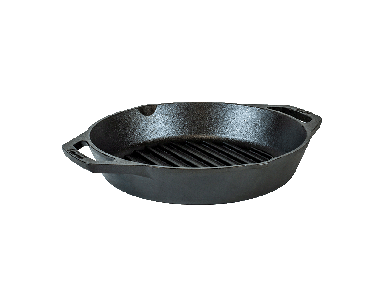 Poêle grill ronde en fonte naturelle brute 30cm LODGE
