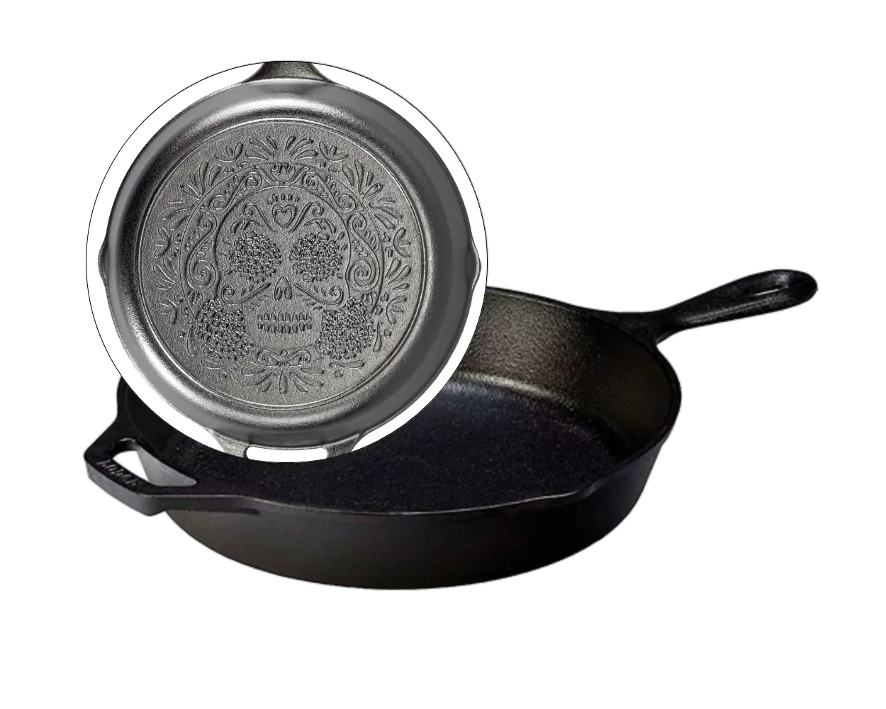 poêle en fonte skull 26cm lodge cast iron