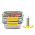 Pack mise sous vide 2 boites en inox MetalShock + pompe manuelle + valves - PIKA