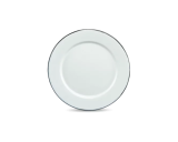 Assiette à dessert en métal émaillé - blanche - 16cm