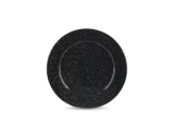 Assiette à dessert en métal émaillé - noire - 16cm