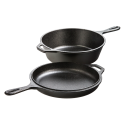Poêle sauteuse 2 en 1 en fonte naturelle 3L - Lodge