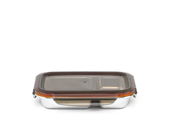 Boite repas inox 2 compartiments rectangle 700ml
