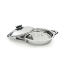 Poêle grill induction en inox avec couvercle - Diamètre 28cm - Ecovitam