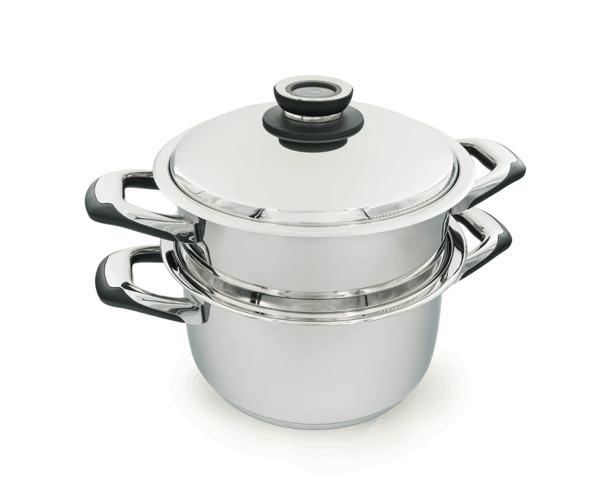 Cuiseur Vapeur en inox 18/10 - Diamètre 24cm - Ecovitam