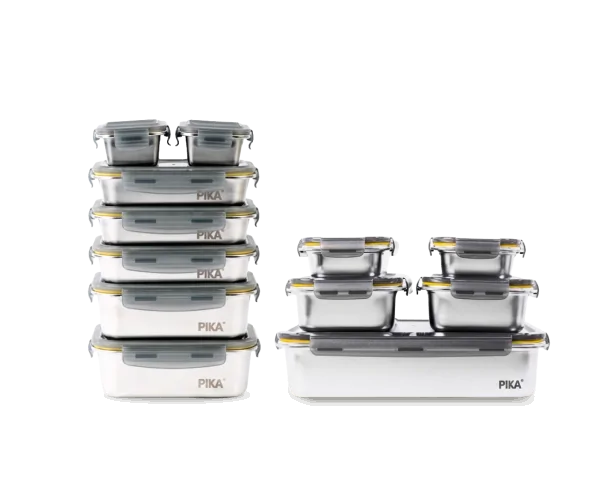 lot de 12 boites conservation alimentaires inox