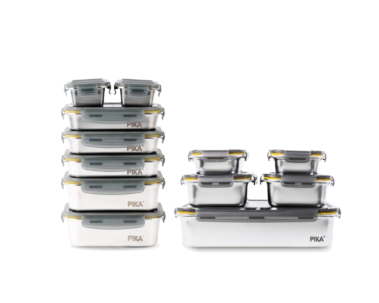 lot de 12 boites conservation alimentaires inox