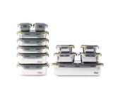 lot de 12 boites conservation alimentaires inox