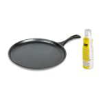 Crêpière en Fonte Naturelle + Spray