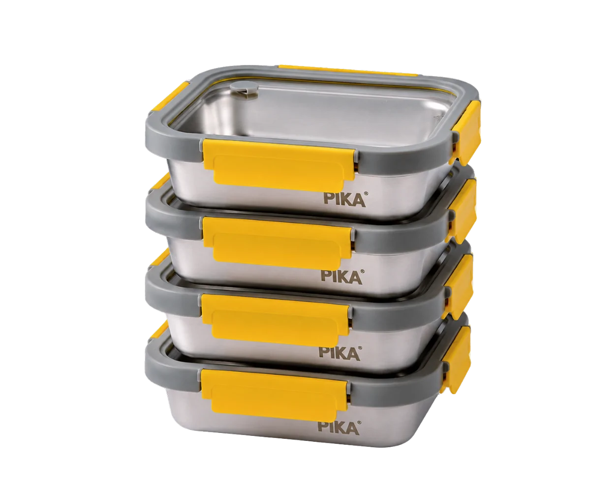 Lot de 4 Boîtes Alimentaires Inox 820ml