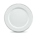 Grande assiette en acier émaillé 32cm - Blanc - Graniteware