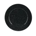 Grande assiette en acier émaillé 32cm - Noir - Graniteware