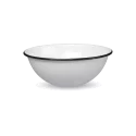 Grand bol pour soupe en acier émaillé 18cm - Blanc - Graniteware
