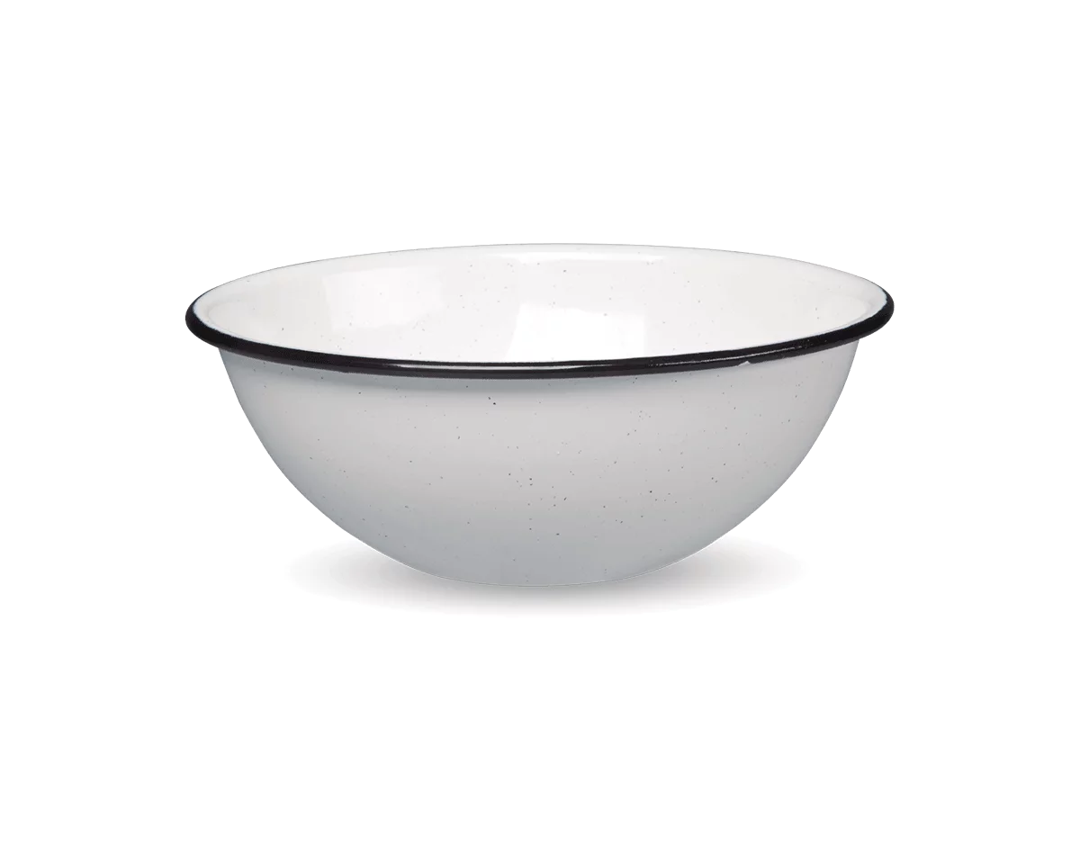 Grand bol pour soupe en acier émaillé 18cm - Blanc - Graniteware