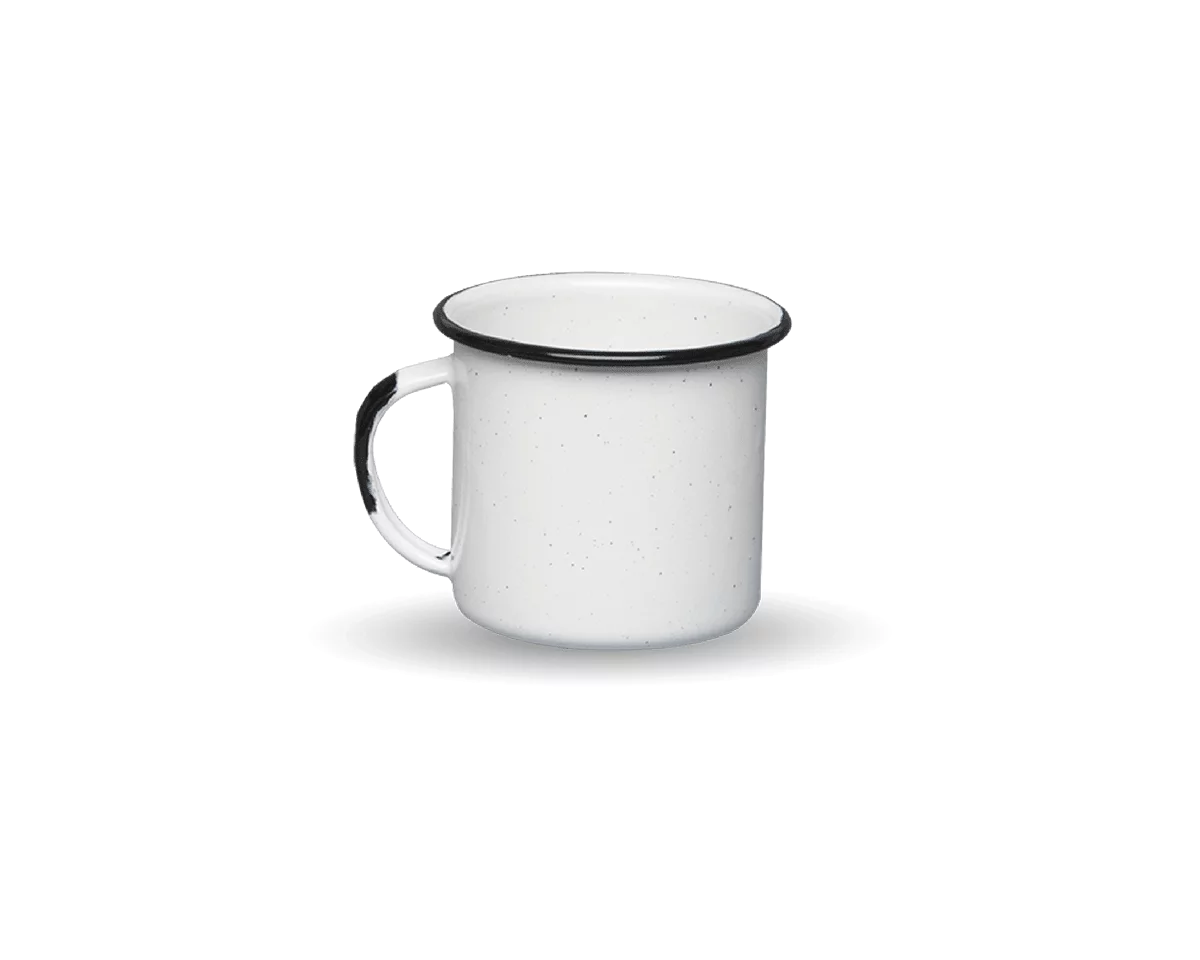 Mug tasse à café en acier émaillé 360ml - Blanc - Graniteware
