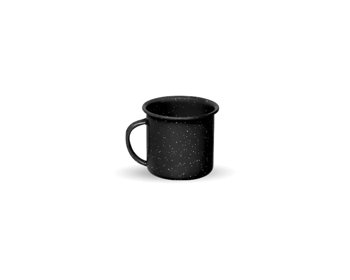 Tasse à café expresso en acier émaillé - Noir - Graniteware