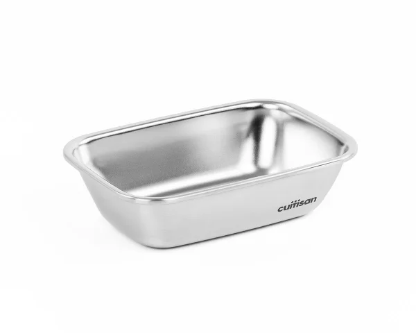 Boite repas rectangulaire inox avec couvercle PP 1000ml H80mm