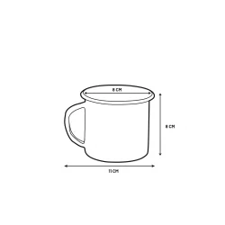 authentique mug tasse a cafe en metal graniteware mug tasse a cafe en acier emaille blanc 360ml