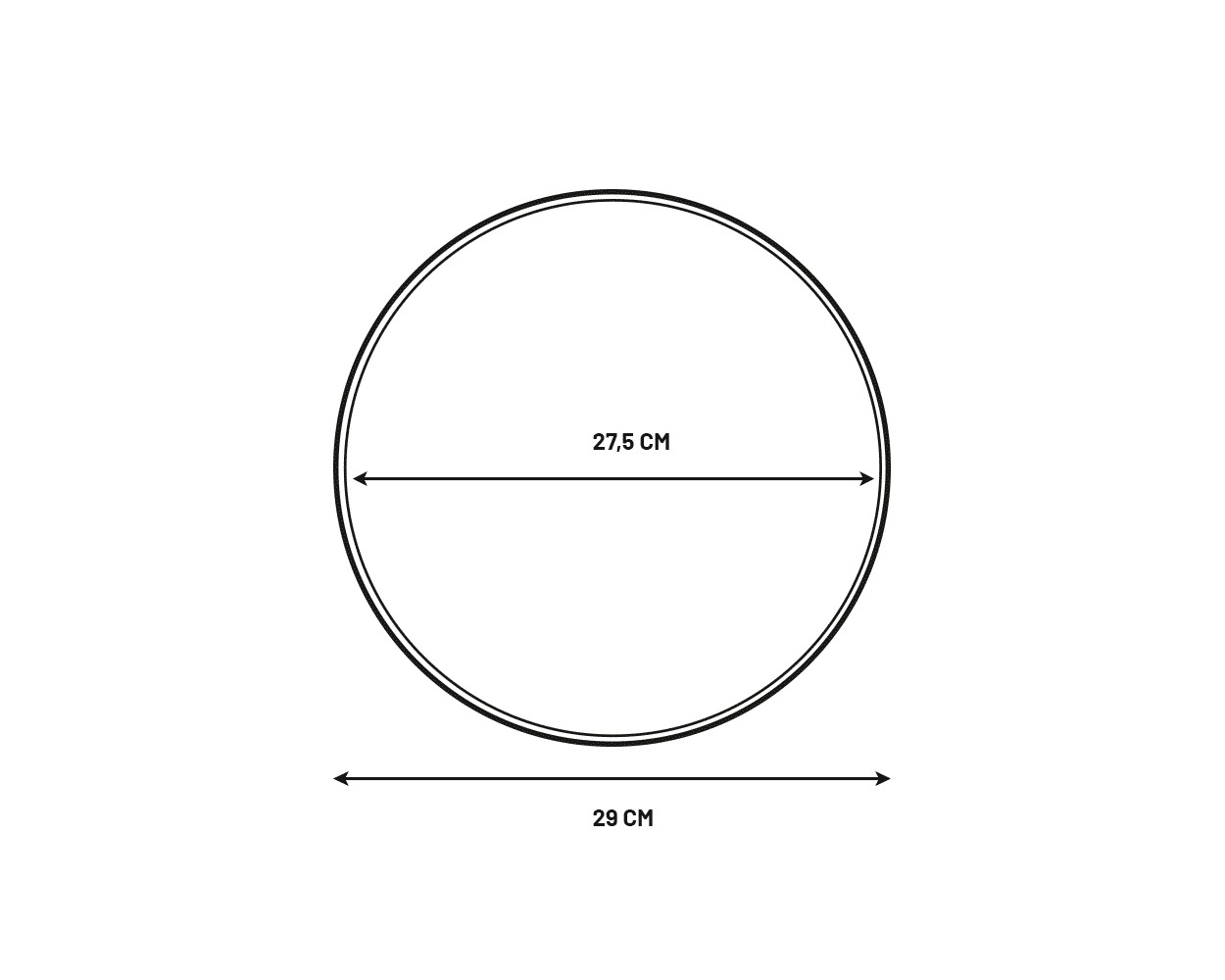EDZARD Plateau décoratif Richmond en Acier Inoxydable, Rond, diamètre 55 cm