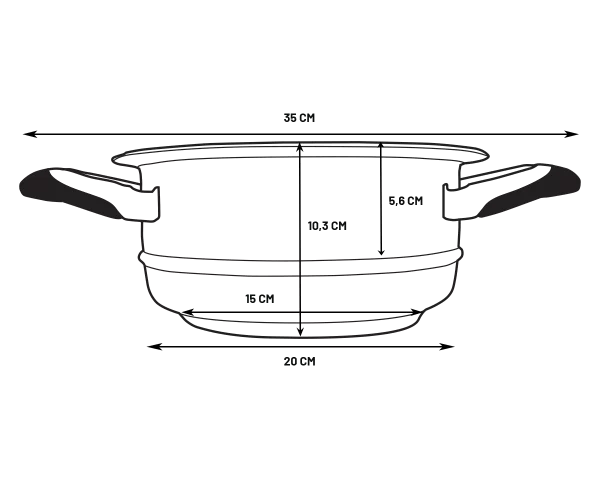 Poêle induction en inox 20cm - Garantie à Vie - ECOVITAM