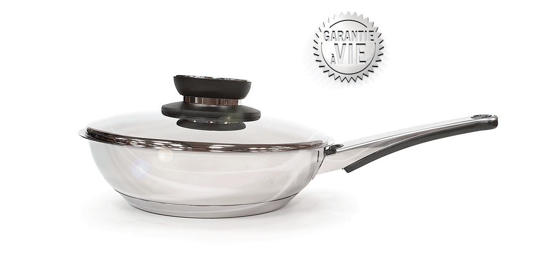 couvercle poele inox 28 cm