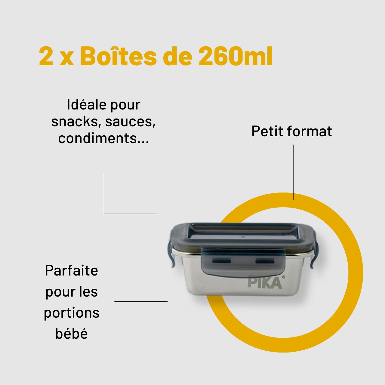 boite inox pika 280ml