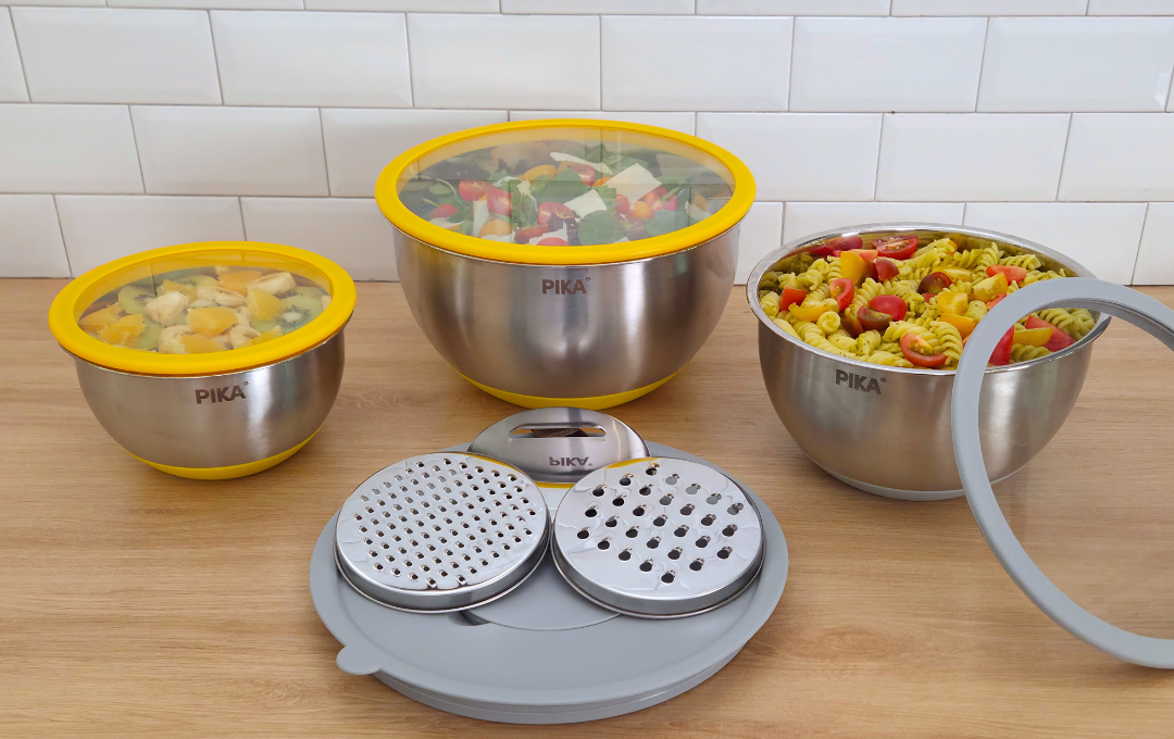 Ensemble Bols Multifonctions En Acier Inoxydable - 26 & 28 Cm, Avec Passoire Et Grille Intégrée | Pour Salade, Légumes, Pâtes