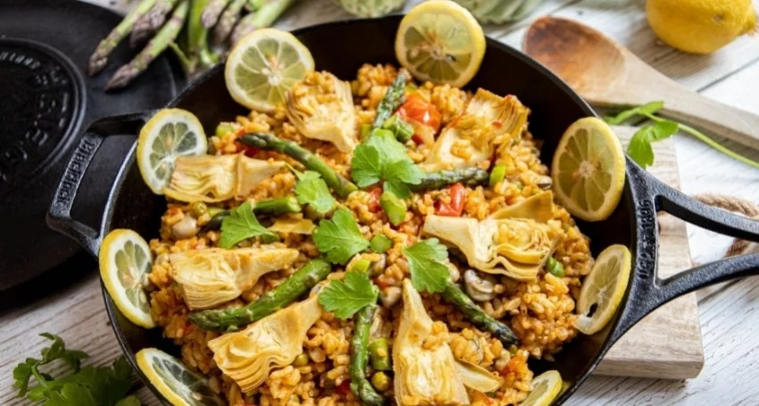 Riz convivial façon paella aux légumes de printemps