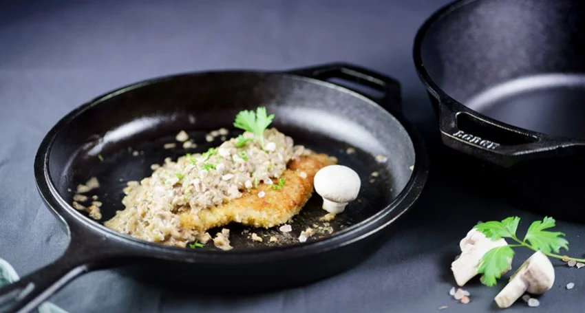 Le Veau pané et et sa Duxelle de Champignons de la maman de Mathieu