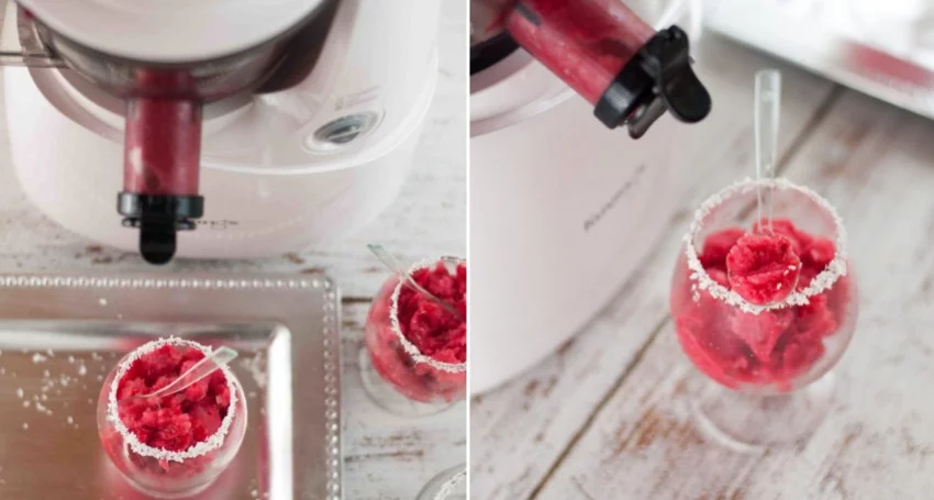 Granité à la framboise et pomelos rose