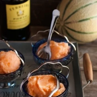 Sorbet pur melon… lichette de porto !